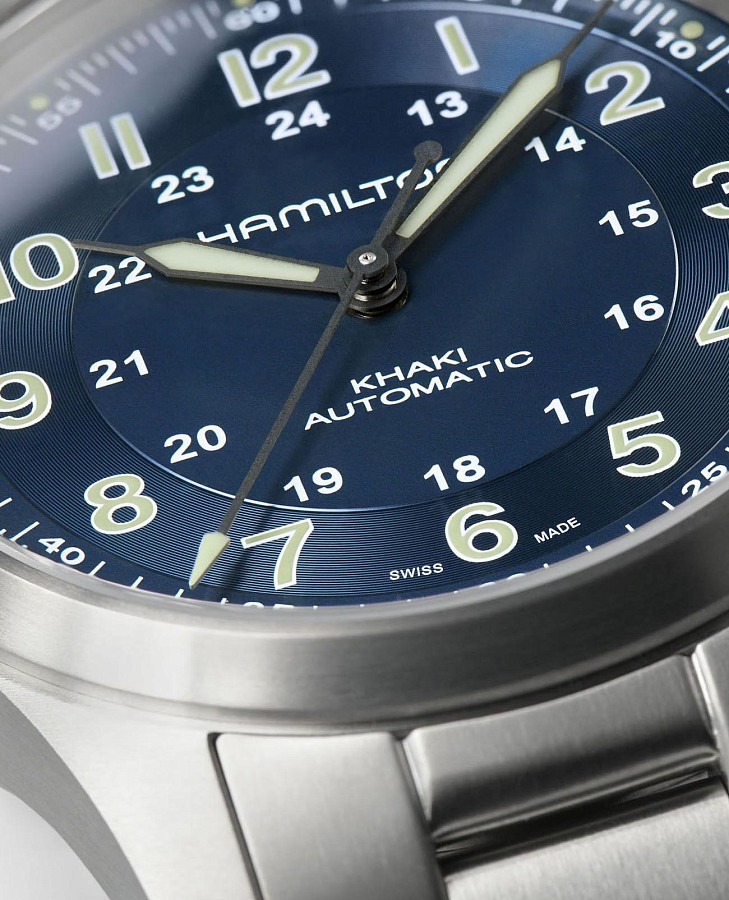 Часы Hamilton Khaki Field Titanium Auto H70205140 — титановый, мужские