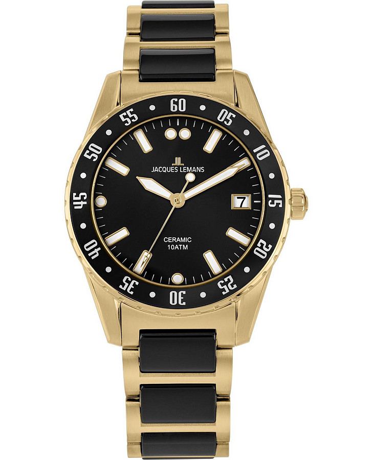 Часы Jacques Lemans High Tech Ceramic 42-12G — женские, черный