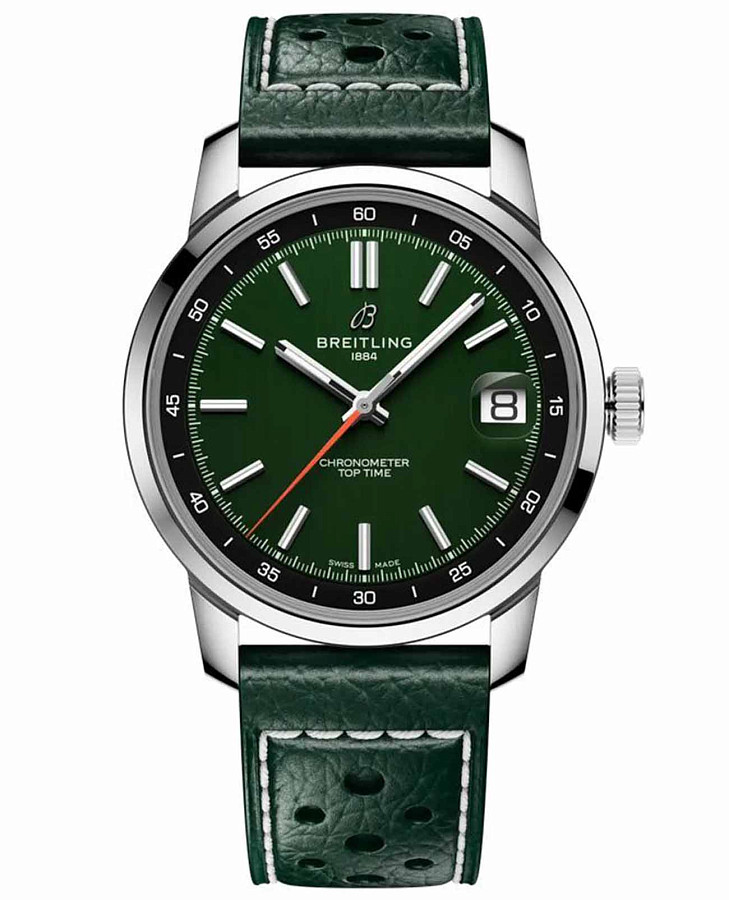Часы Breitling Top Time B31 AB3113171L1X1 — мужские, зеленый