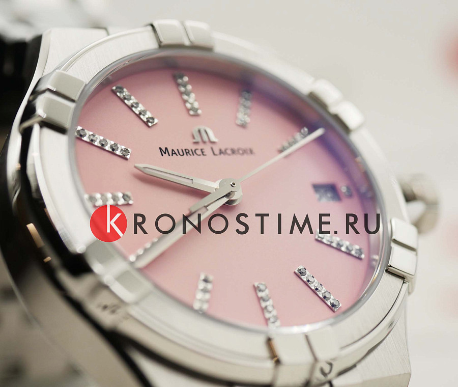 Часы Maurice Lacroix Aikon Quartz Colours Edition AI1106-SS002-550-1 — розовый, сталь