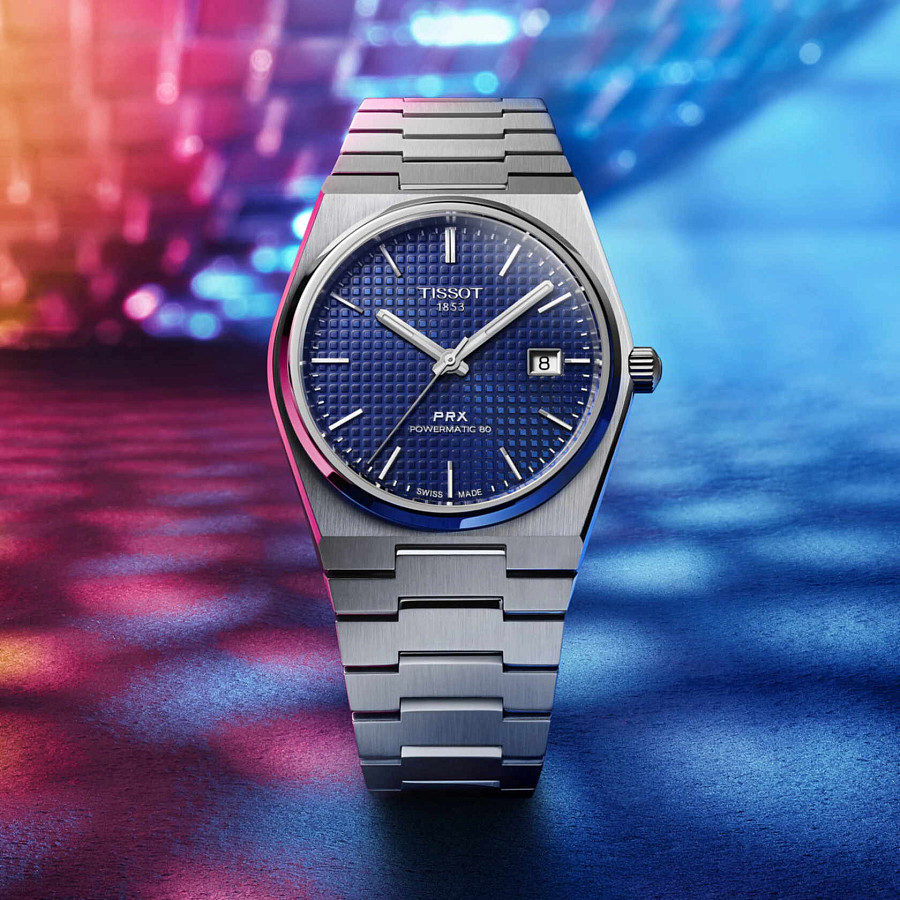 Часы Tissot PRX Ocean Blue Powermatic 80 T137.407.11.041.00 — мужские, артикул T1374071104100