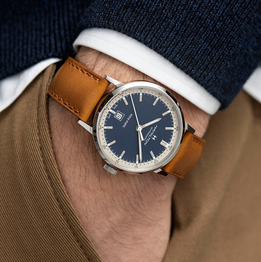 Часы Hamilton American Classic Intra-Matic Auto H38425540 — механические, сталь