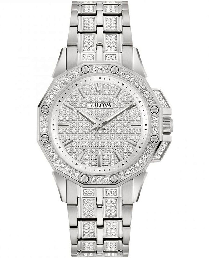 Часы Bulova Crystal Octava 96L305 — женские, серебристый