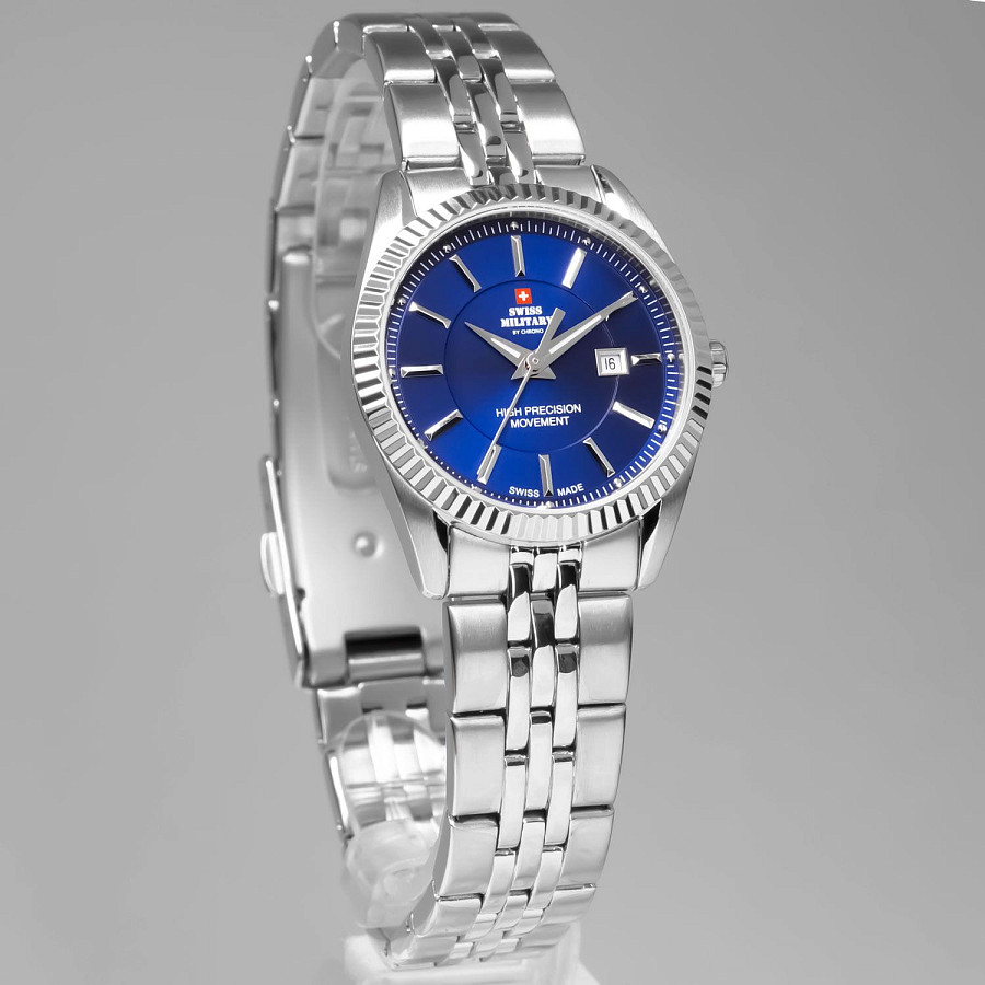 Часы Swiss Military by Chrono Сверхточные SM34066.03 — кварцевые, металл сталь
