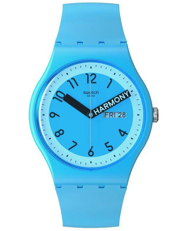 Часы Swatch New Gent Biosourced SO29S702 — мужские, голубой