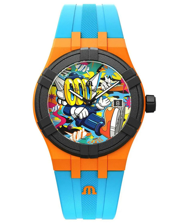 Часы Maurice Lacroix Aikon Tide Benzila AI2008-50YZA-000-0 — мужские, оранжевый