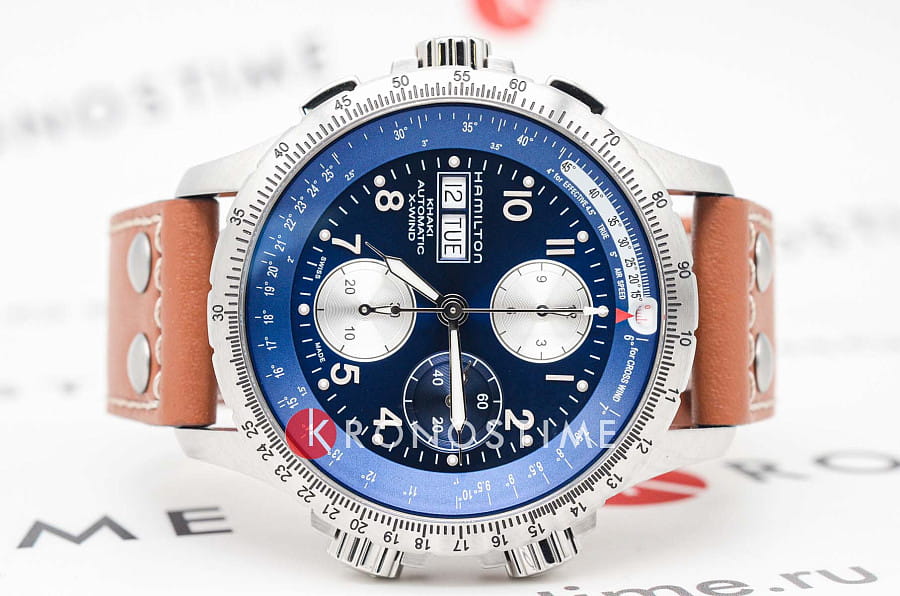 Часы Hamilton Khaki Aviation X-Wind Auto Chrono 44mm H77506540 — механические, сталь металл