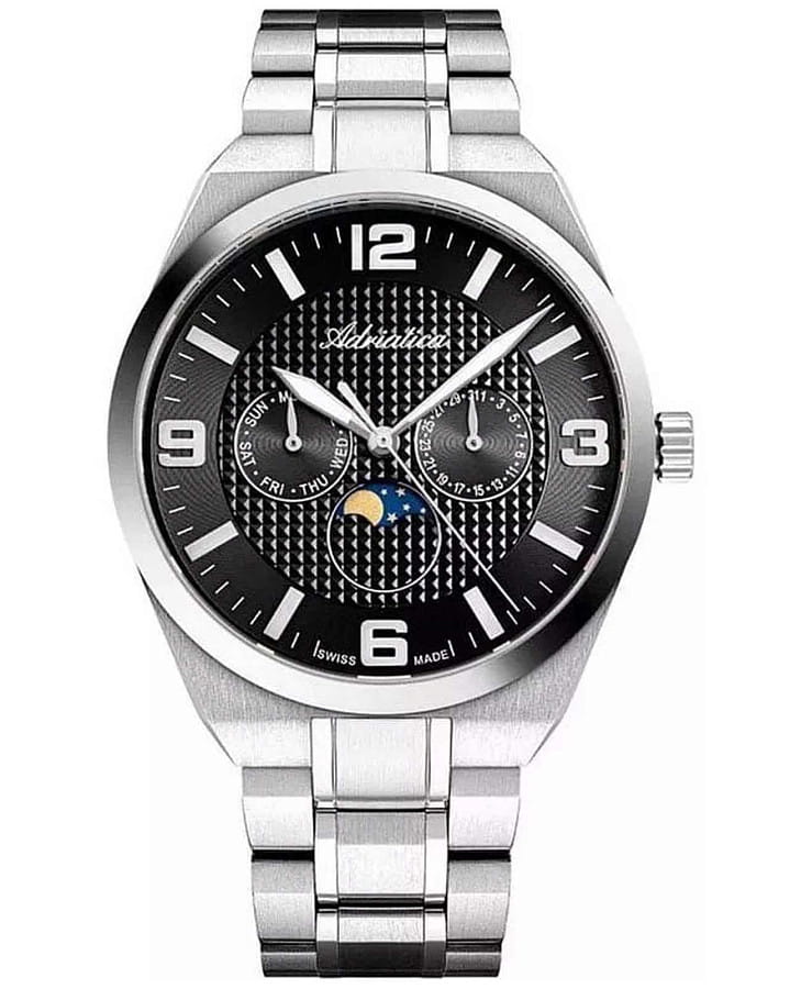 Часы Adriatica A8346.4154QF — мужские, черный