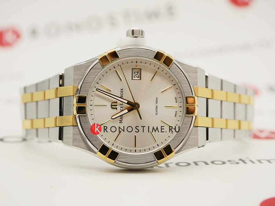 Часы Maurice Lacroix Aikon Quartz AI1108-PVY13-130-1 — нержавеющая сталь с pvd-покрытием, мужские
