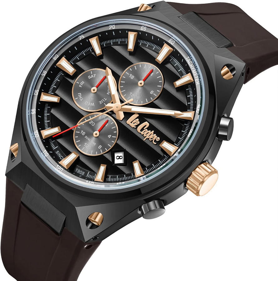 Часы Lee Cooper LC08063.061 — кварцевые, металл суперметалл