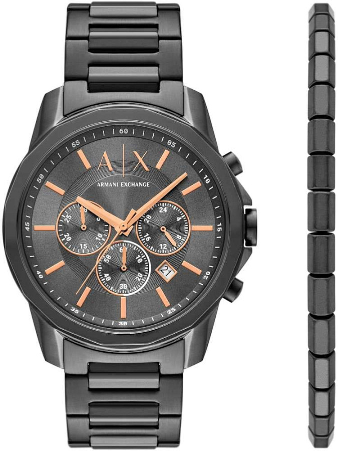 Часы Armani Exchange Banks AX7170SET — кварцевые, сталь металл