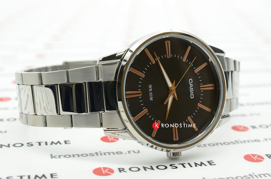 Часы Casio MTP-1303PD-1A3VEF — кварцевые, металл латунь