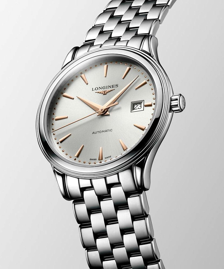 Часы Longines Flagship L4.984.4.70.6 — бежевый, металл сталь