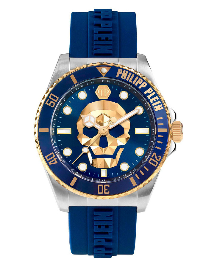 Часы Philipp Plein The Skull PWOAA0222 — мужские, синий