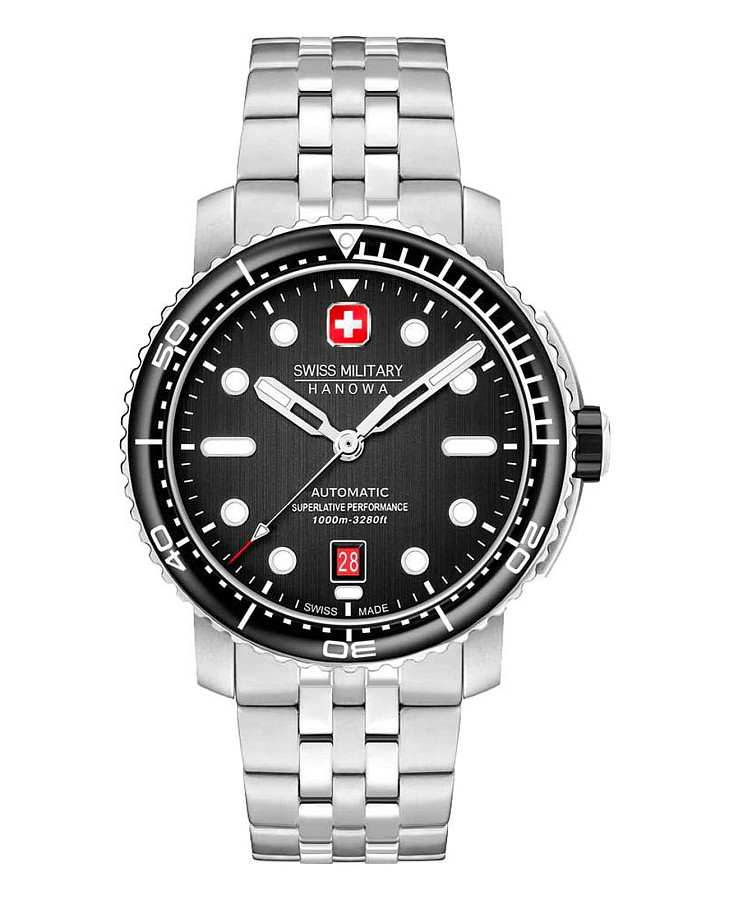 Часы Swiss Military Hanowa Maitre Plongeur SMWGL0002001-SET — мужские, черный