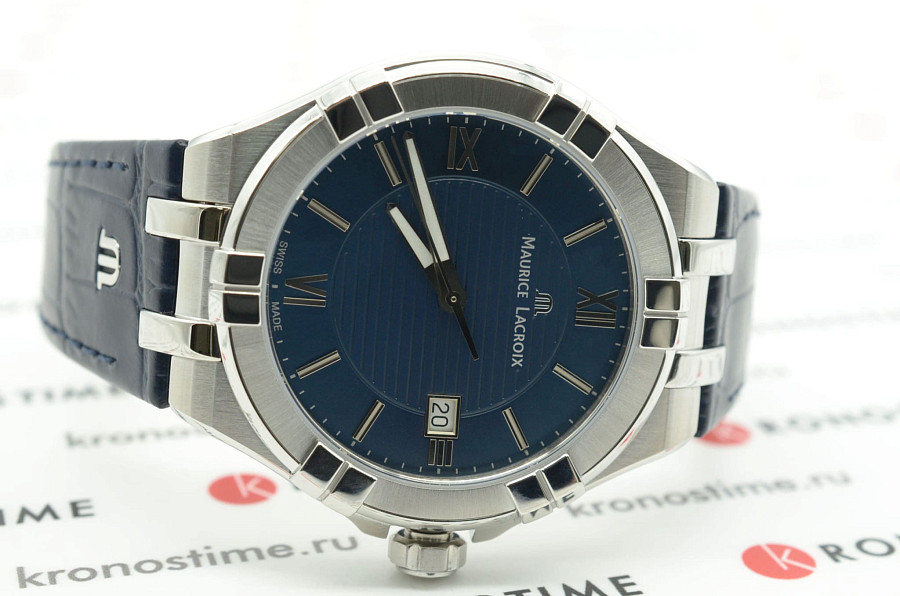 Часы Maurice Lacroix Aikon Date AI1008-SS001-430-1 — кожаный, мужские