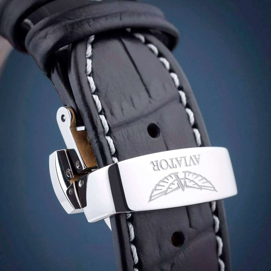 Часы Aviator Douglas Day Date V.3.36.0.284.4 — кожаный, мужские