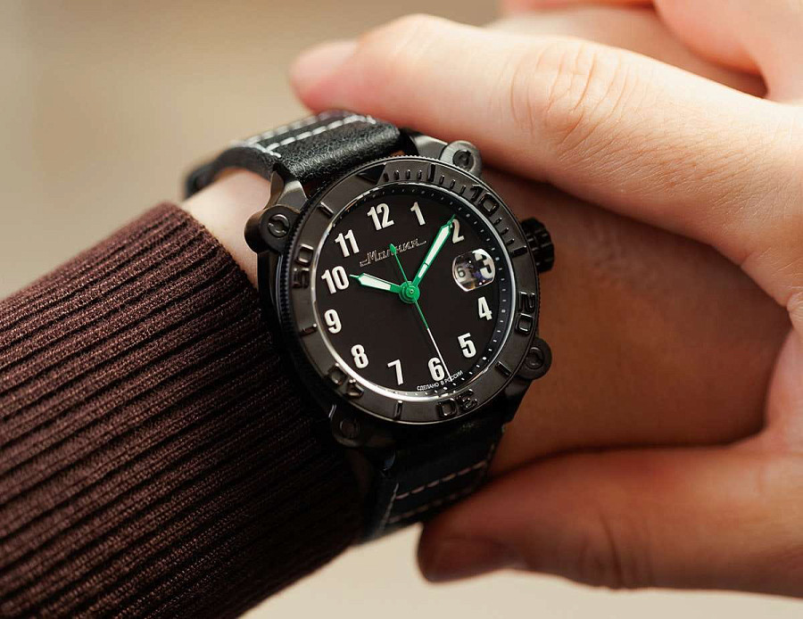 Часы Молния Танк 0120102-2.0 — мужские, кожаный