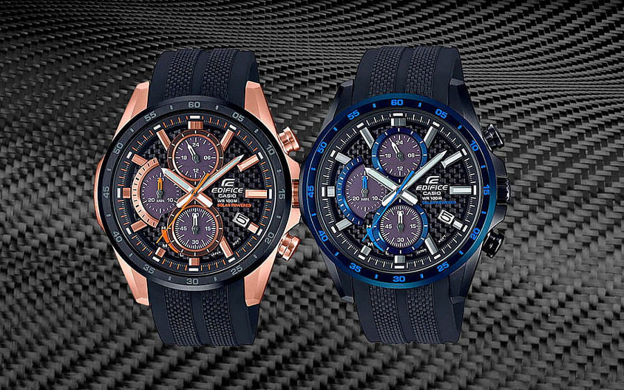 Часы Casio Edifice EQS-900PB-1A — мужские, каучук