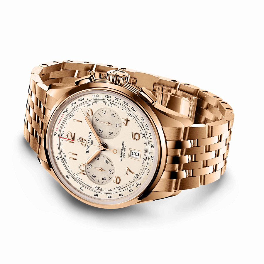 Часы Breitling Premier B01 Chronograph 42 RB0145371G1R1 — 18-каратное красное золото, мужские