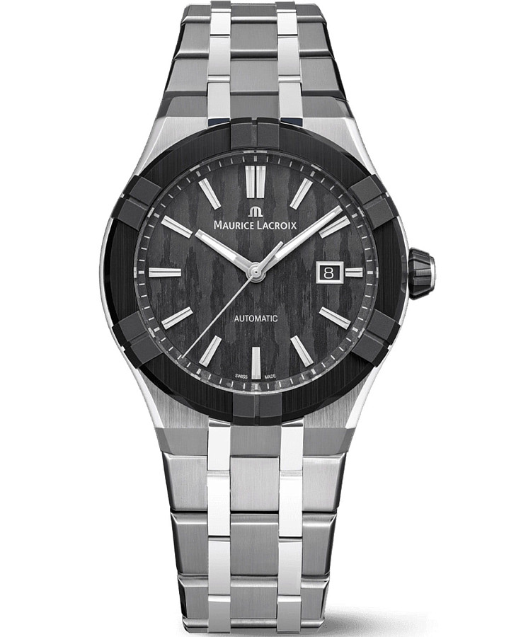 Часы Maurice Lacroix Aikon Automatic 43 mm AC6008-SSL22-330-1 — мужские, черный