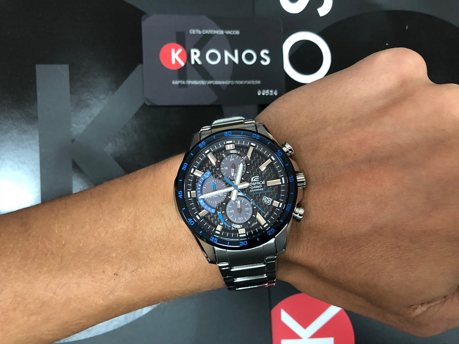 Часы Casio Edifice EFS-S540DB-1B — мужские, серебристый