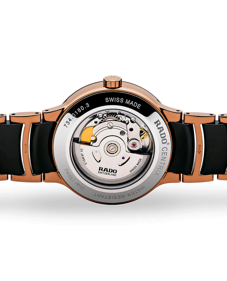 Часы Rado Centrix Automatic R30036302 — мужские, сталь + pvd + керамика