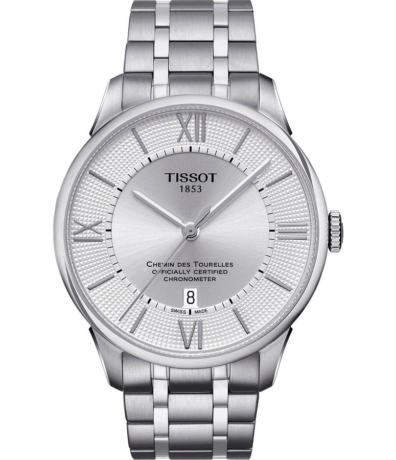 Часы Tissot Chemin des Tourelles COSC T099.408.11.038.00 — мужские, белый