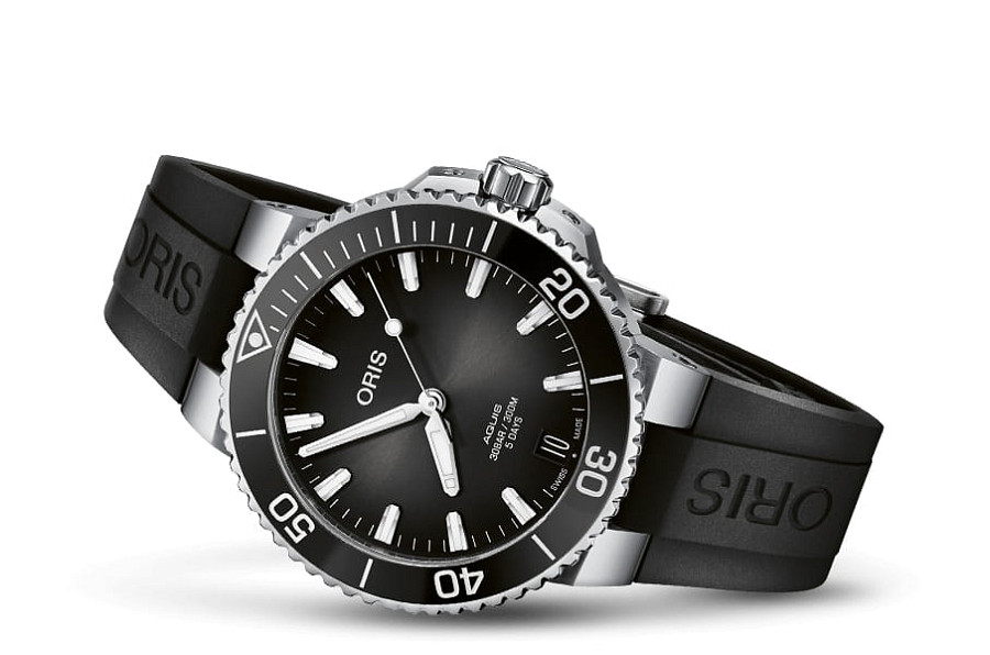 Часы Oris Aquis Date Calibre 400 01 400 7769 4154-07 4 22 74FC — механические, металл сталь