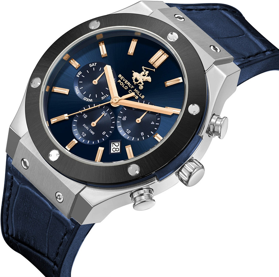 Часы Beverly Hills Polo Club BP3690X.377 — кожа + каучук, мужские