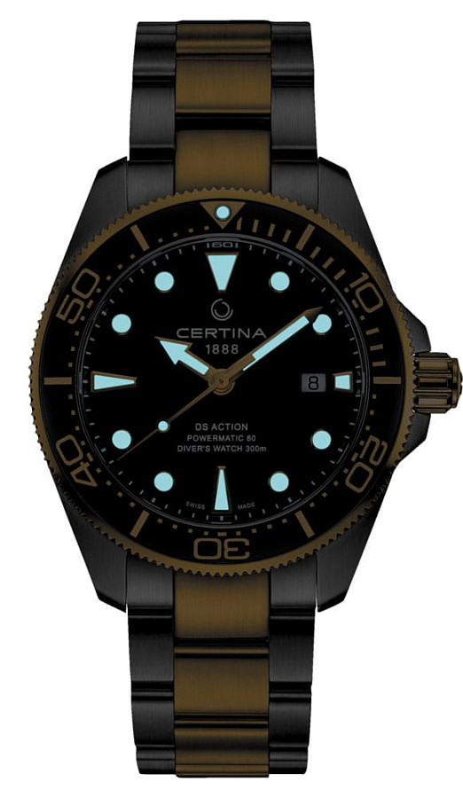 Часы Certina DS Action Diver C032.607.22.041.00 — сталь + pvd + керамика, мужские