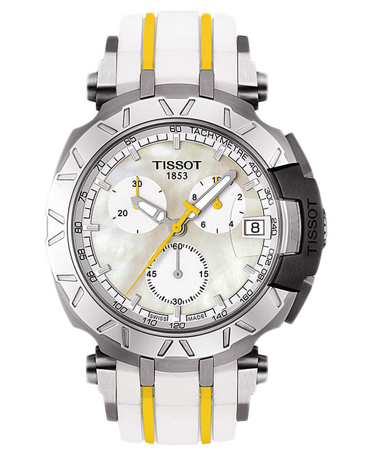 Часы Tissot T-Race Chronograph T092.417.17.111.00 — мужские, перламутровый