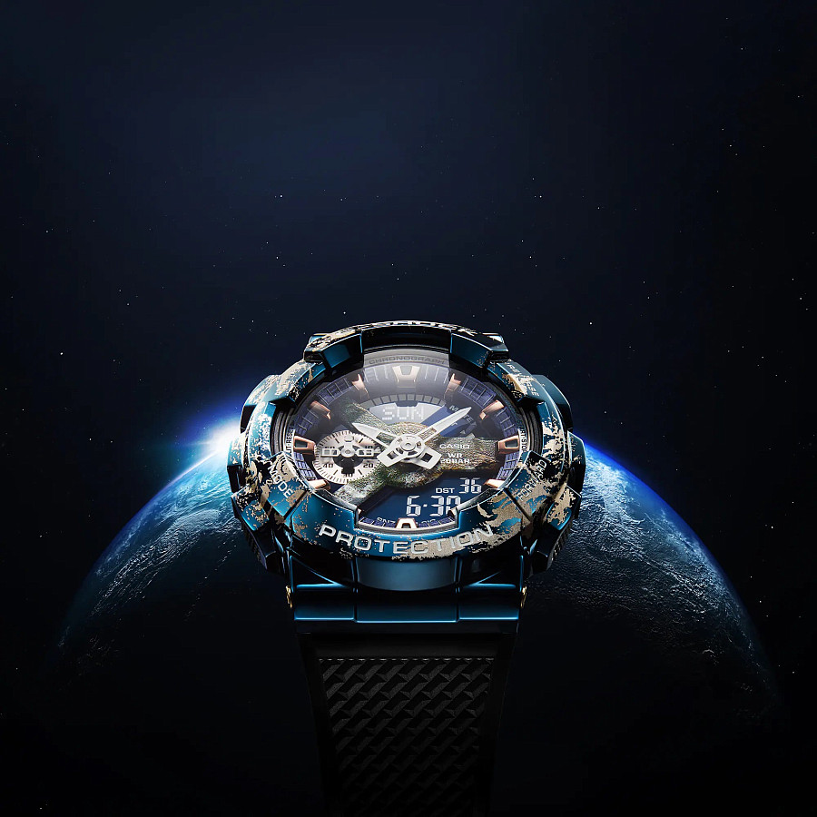 Часы Casio G-Shock GM-110EARTH-1ADR — мужские, полимер