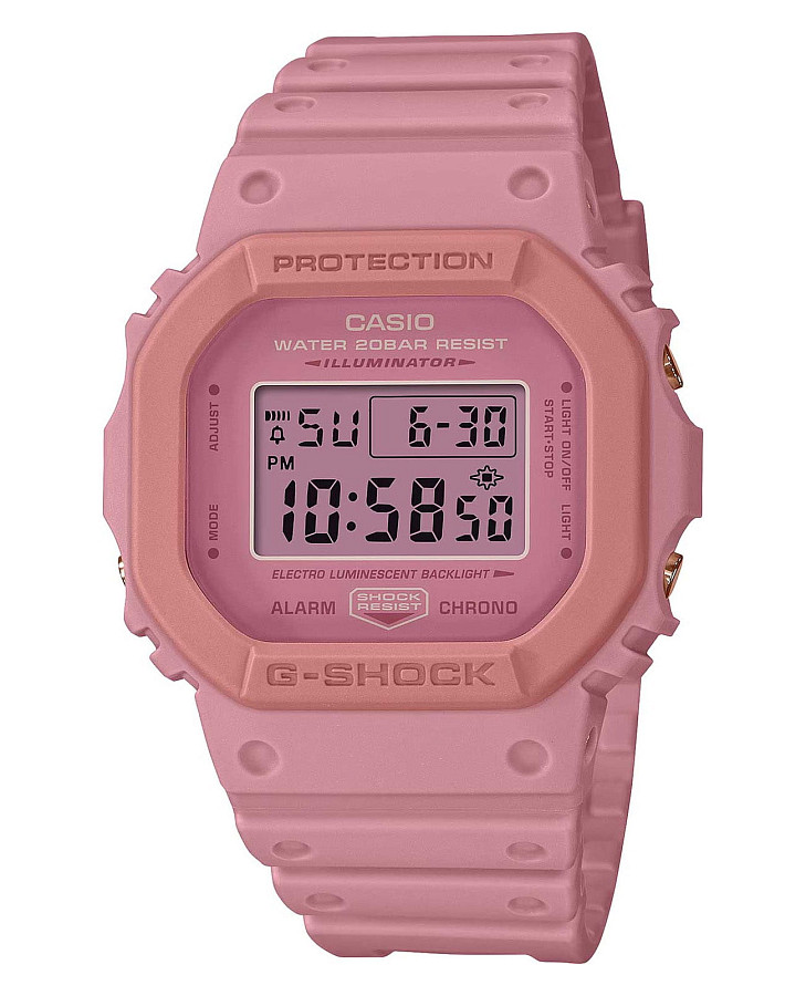 Часы Casio G-Shock DW-5610SL-4A4DR — мужские, розовый