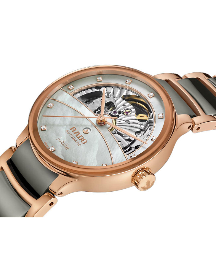 Часы Rado Centrix Automatic Diamonds Open Heart R30029912 — механические, сталь металл