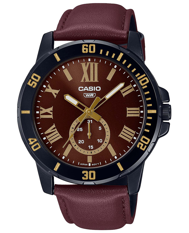 Часы Casio Collection MTP-VD200BL-5B — мужские, бордовый