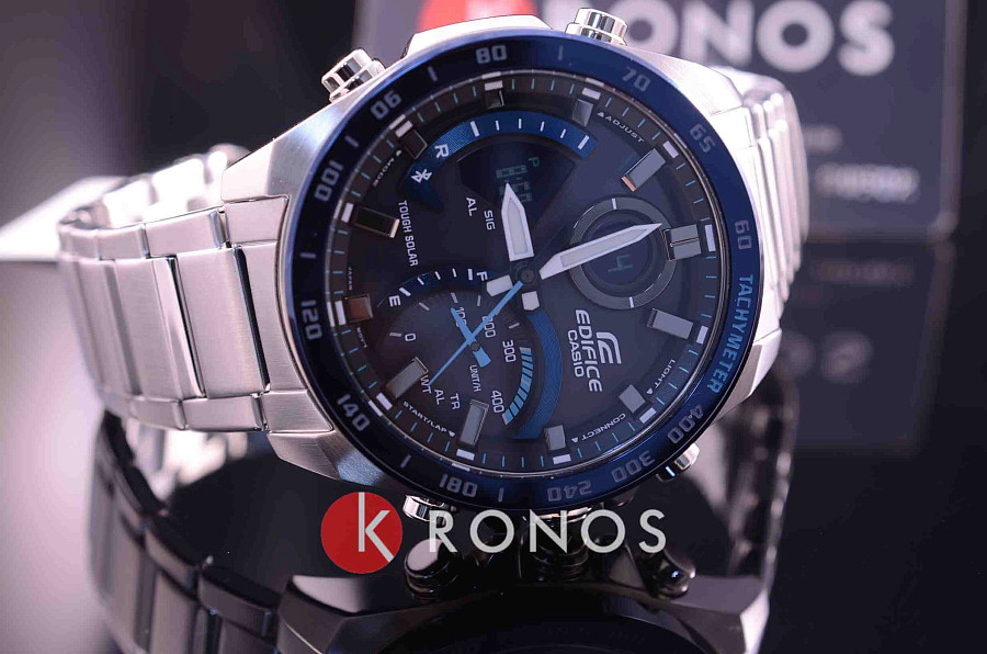 Часы Casio Edifice ECB-900DB-1BDR (ECB-900DB-1B) — металл сталь, Япония
