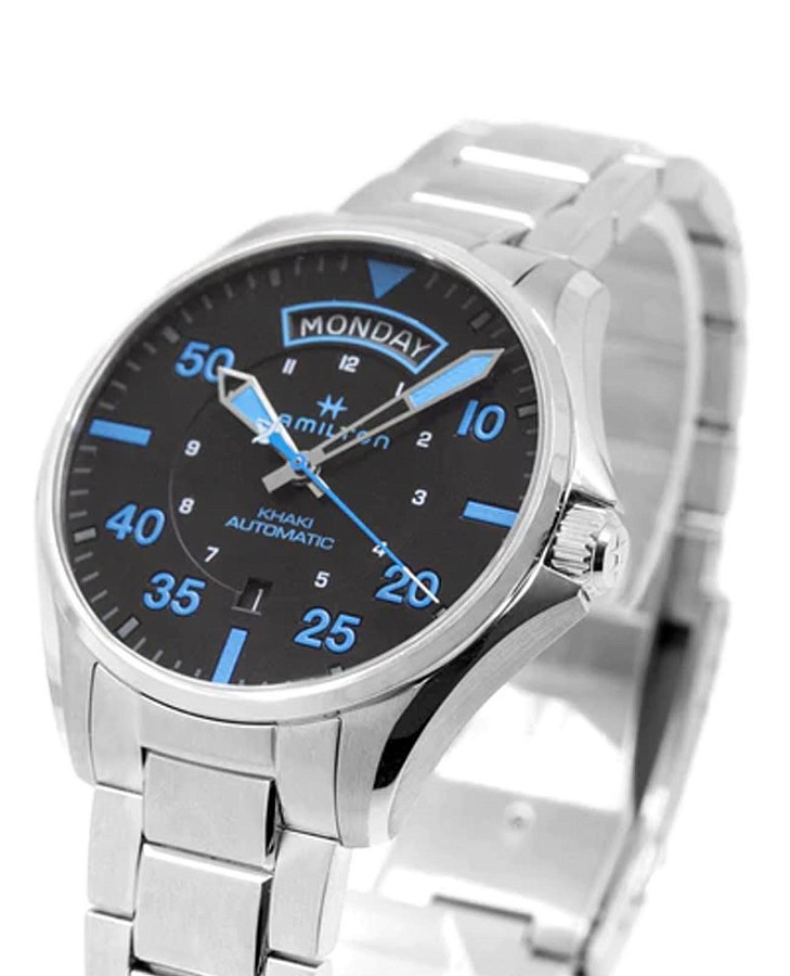 Часы Hamilton Khaki Aviation Pilot Day Date Air Zermatt Auto H64625131 — механические, металл сталь