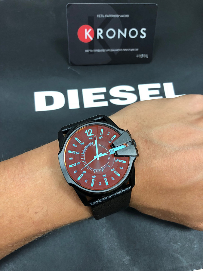 Часы Diesel MS9 Chrono DZ1657 — мужские, кожаный