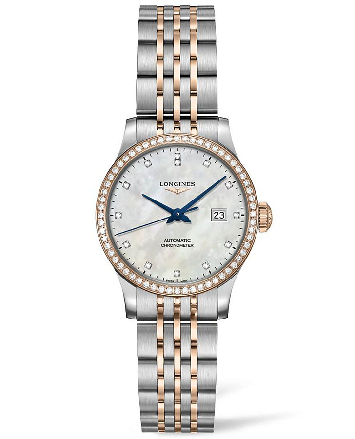 Часы Longines Record Collection L2.321.5.89.7 — женские, перламутровый