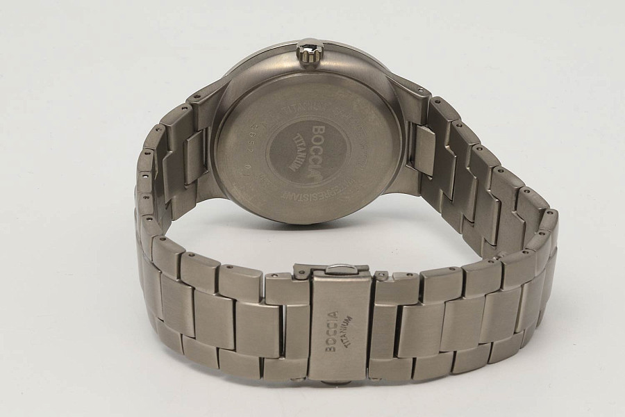 Часы Boccia Titanium Circle-Oval 3652-01 — белый, титан