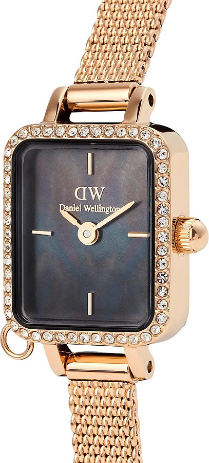 Часы Daniel Wellington Quadro Mini Crystal Zodiac Evergold DW00100752 — кварцевые, сталь металл