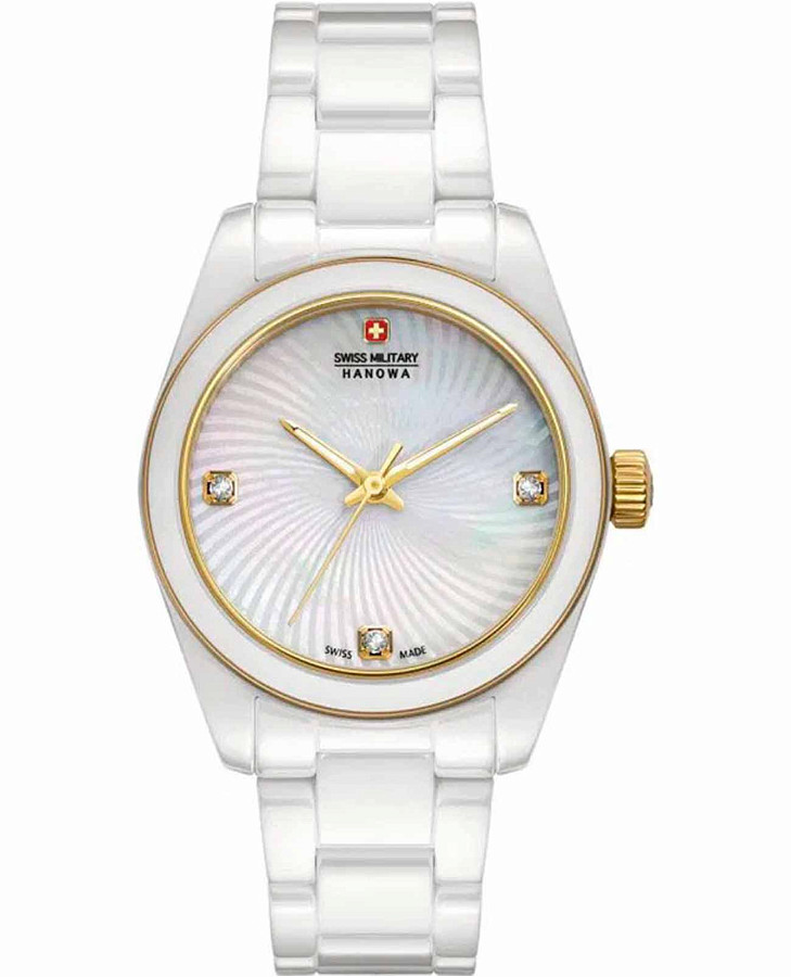 Часы Swiss Military Hanowa Swiss Recruit Lady Ceramic SMWLG0005102 — женские, перламутровый