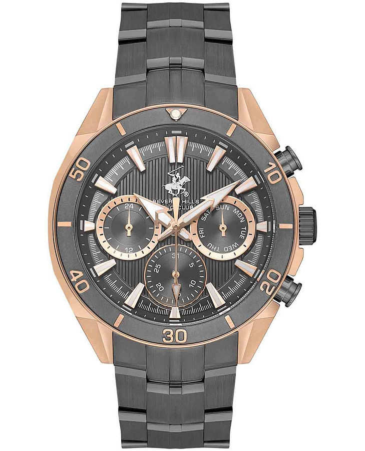 Часы Beverly Hills Polo Club Quartz BP3599X.450 — мужские, серый