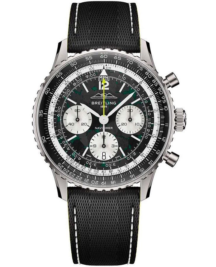 Часы Breitling Navitimer B01 Chronograph 43 Aston Martin Aramco Formula ONE™ team EB01381A1B1X1 — мужские, черный