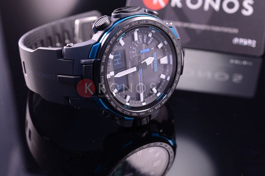 Часы Casio Pro Trek PRW-6100Y-1A — кварцевые, сталь пластик металл