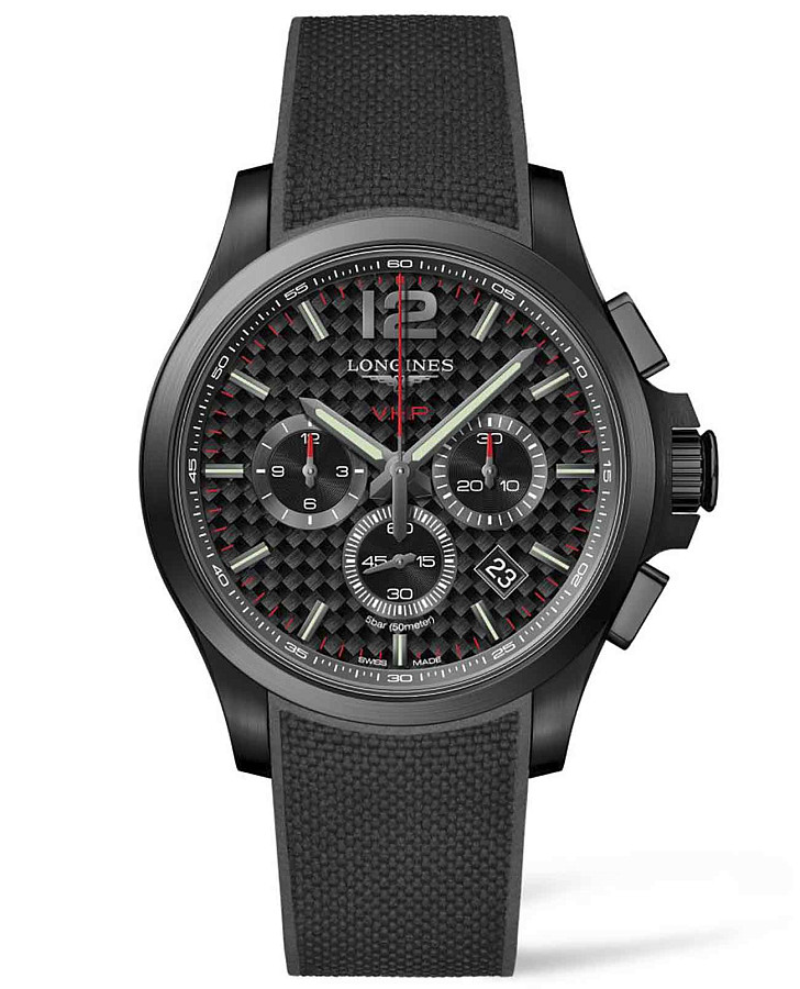 Часы Longines Conquest V.H.P. L3.727.4.56.9 — мужские, черный
