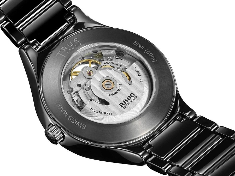 Часы Rado True Round Open Heart R27107172 — мужские, черный