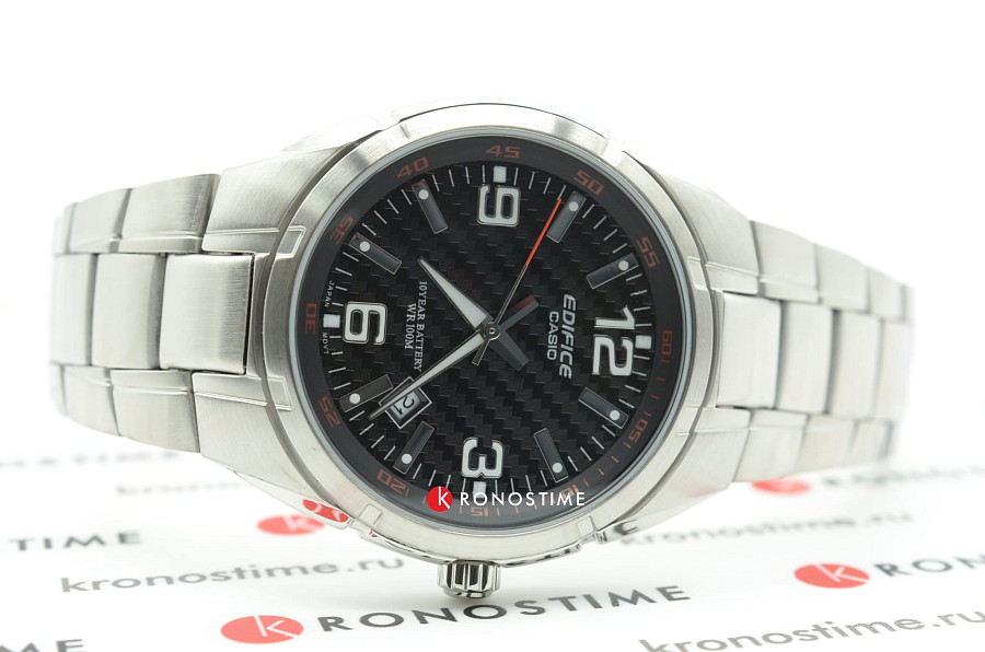 Часы Casio Edifice EF-125D-1A — мужские, нержавеющая сталь