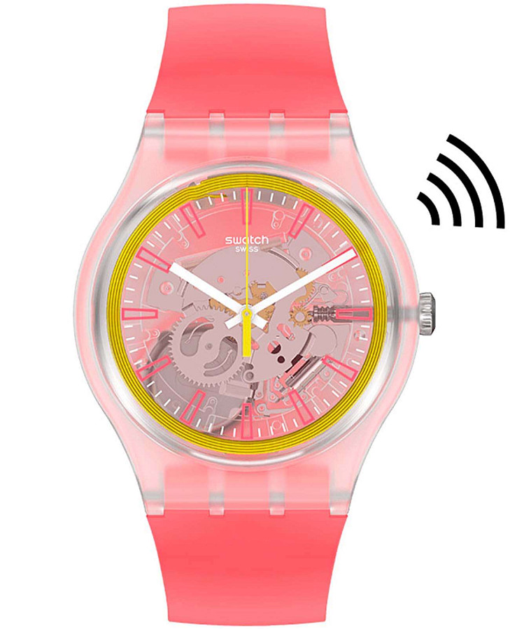 Часы Swatch New Gent Swatch Pay! SVIK104-5300 — женские, прозрачный